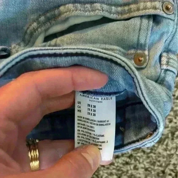 American Eagle Airflex+ Men’s Light Wash Straight Leg Jeans size 28x30. - Picture 9 of 10